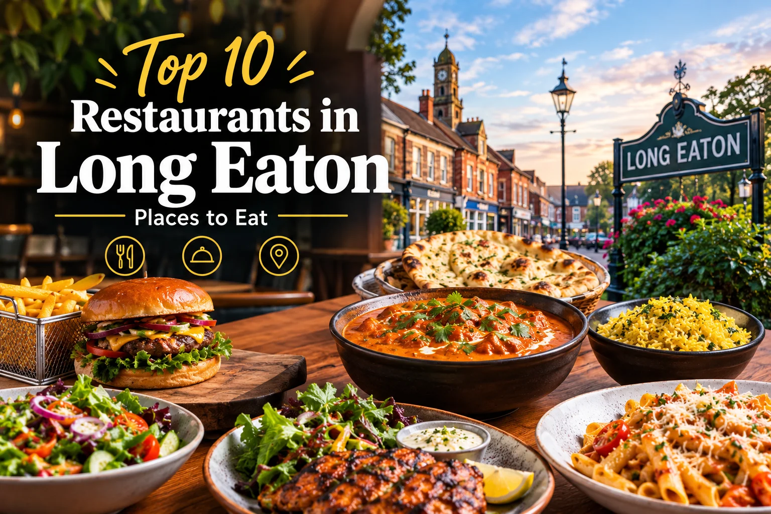 Top 10 restaurants in Long Eaton featuring a variety of popular dishes